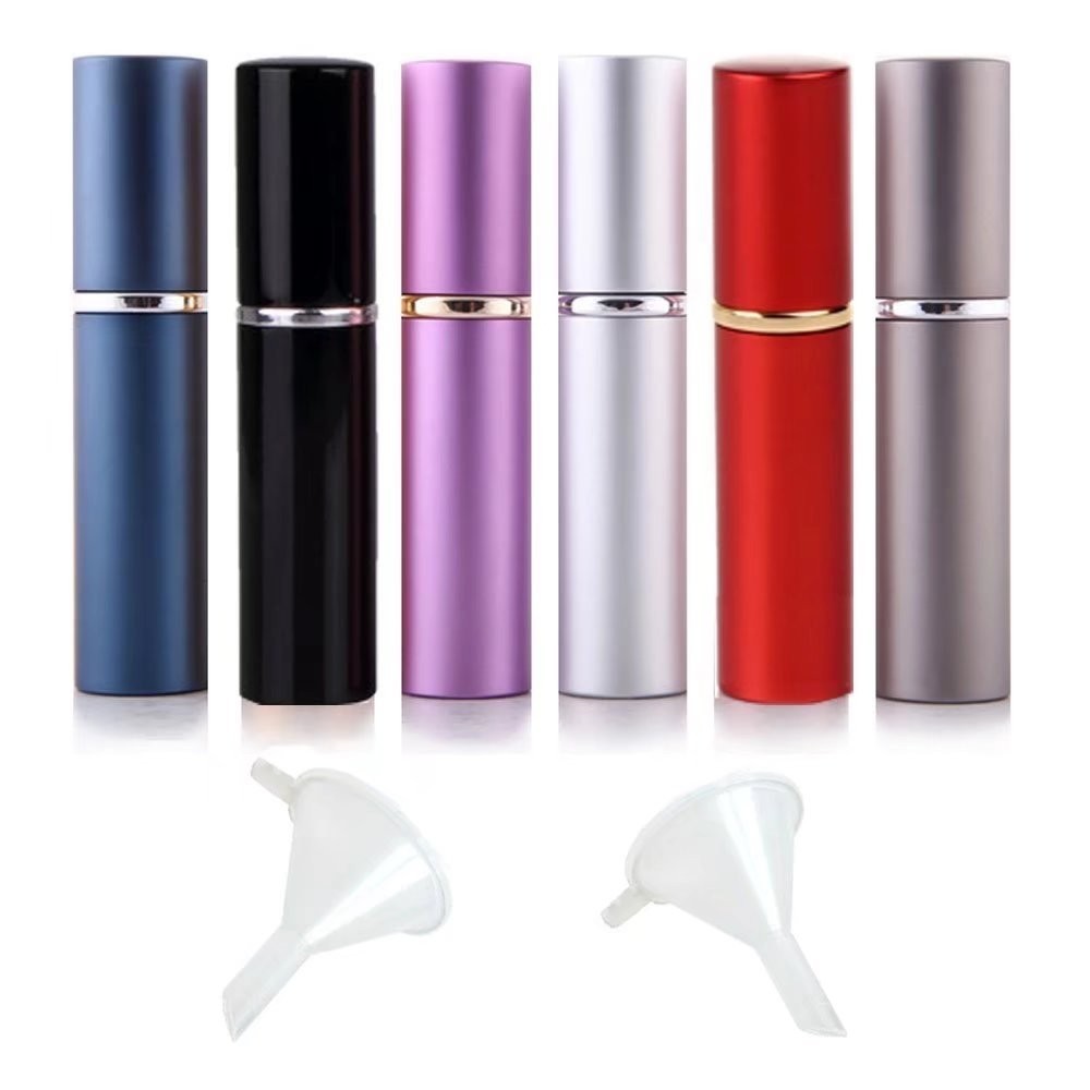 6 Pack Portable Mini Refillable Perfume Atomizer Set, 6ml Spray Bottles, Funnels