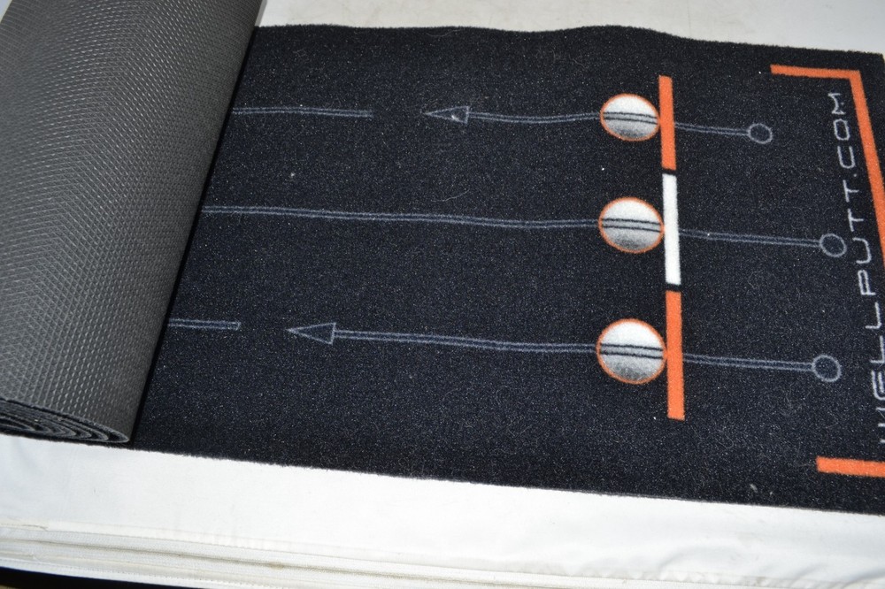 WELLPUTT Start Golf Putting Training Mat 10ft Practice Tool