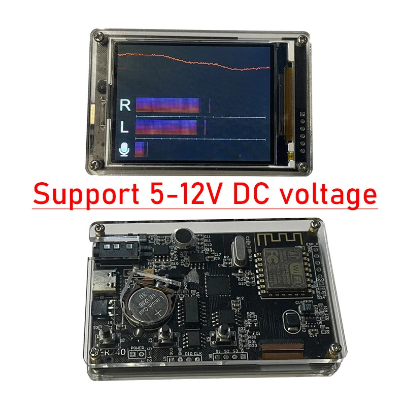 2.6 Inch IPS LCD Music Spectrum Equalizer WIFI CLOCK Audio Level Indicator