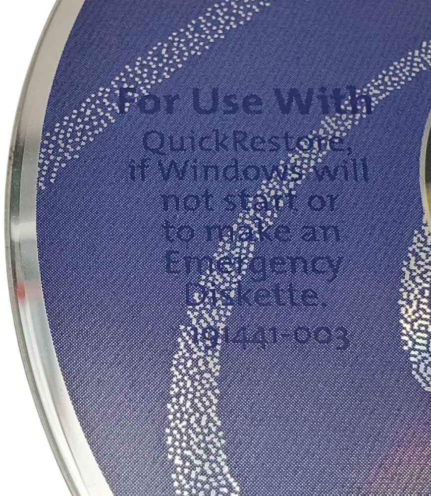 Compaq Recovery CD 191441-003 Windows PC 2000