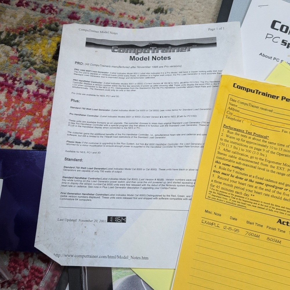 RacerMate CompuTrainer Pc1 Version, 8001/2 Software, 3D, Spinscan Etc