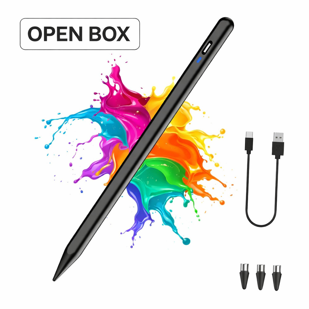Stylus Pen for Android, POM Tip Tablet Pencil for iOS/Android,Rechargeable