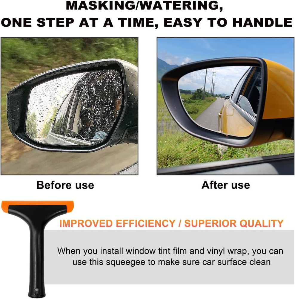 Small Silicone Window Squeegee 5.9 Inch Car Windshield Water Blade Squeegee