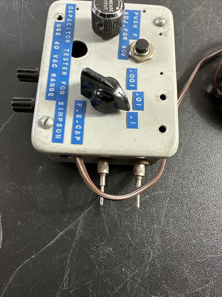 Capacitor Tester For Simpson Use 40 VAC Range