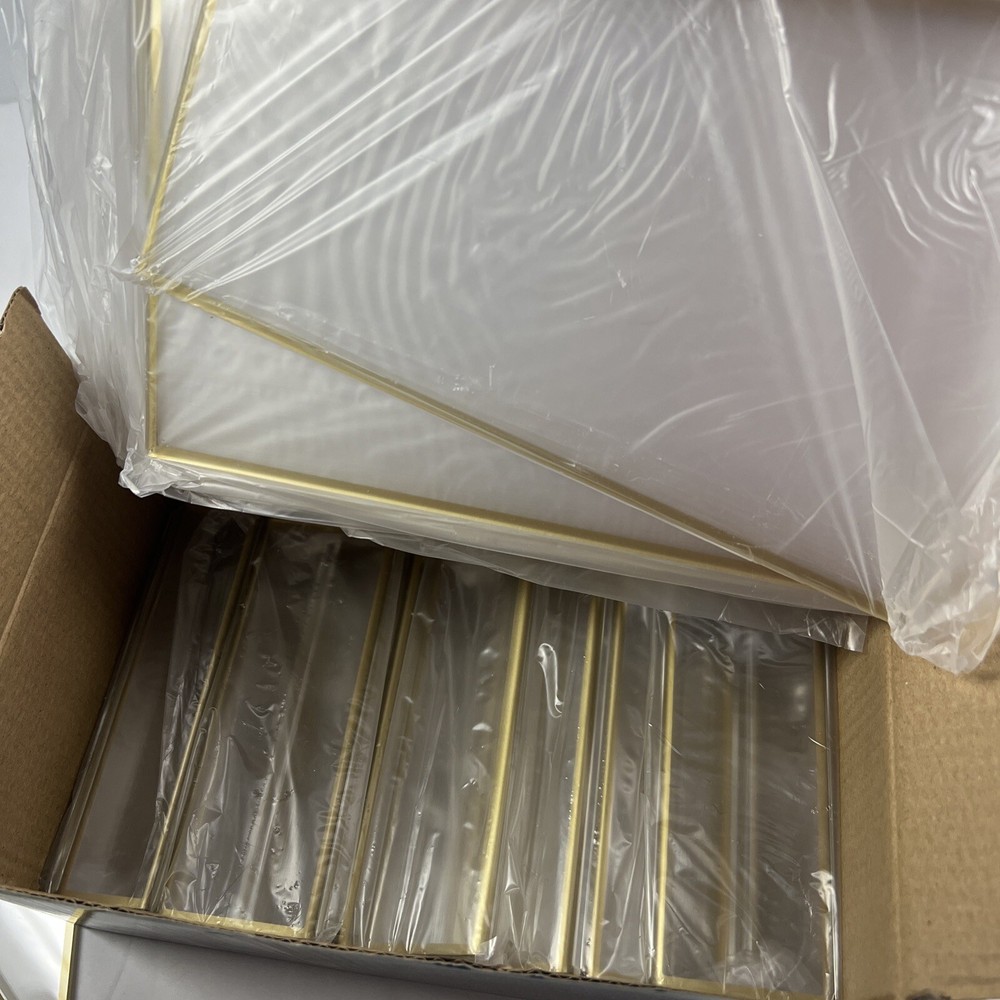 NIB 11 Acrylic Gold 5x7" Frames Sign Holders Table Menu Display Stand 2 Sided