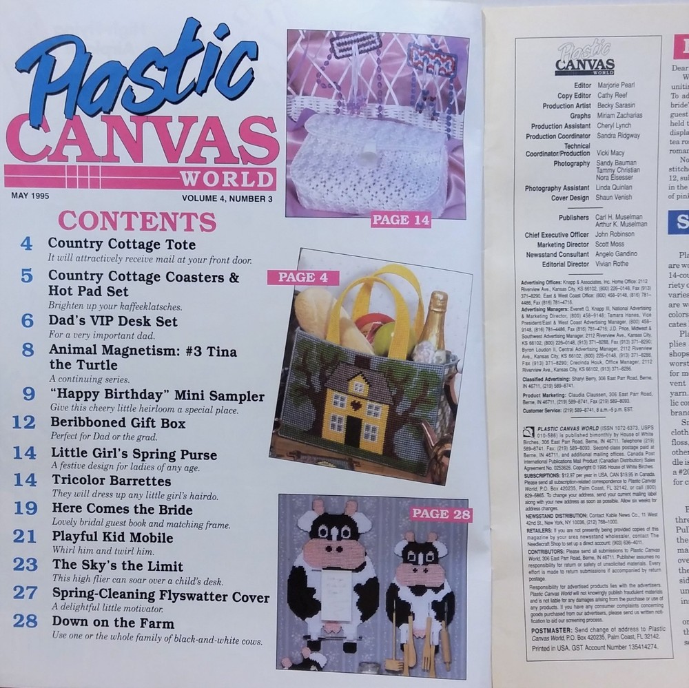 Plastic Canvas World Magazine 20 Plastic Canvas Pattern Projects