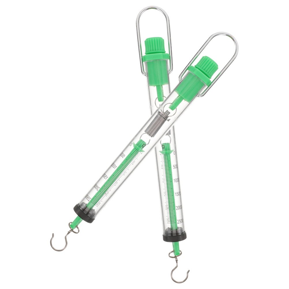 2pcs Portable Spring Scale Cylinder Dynamometer Spring Balance with Hanging Hook