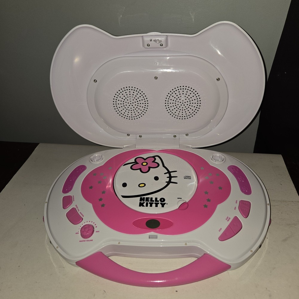 Hello Kitty KT2003B Karaoke System CD Player with 1 Microphone - Tested Working