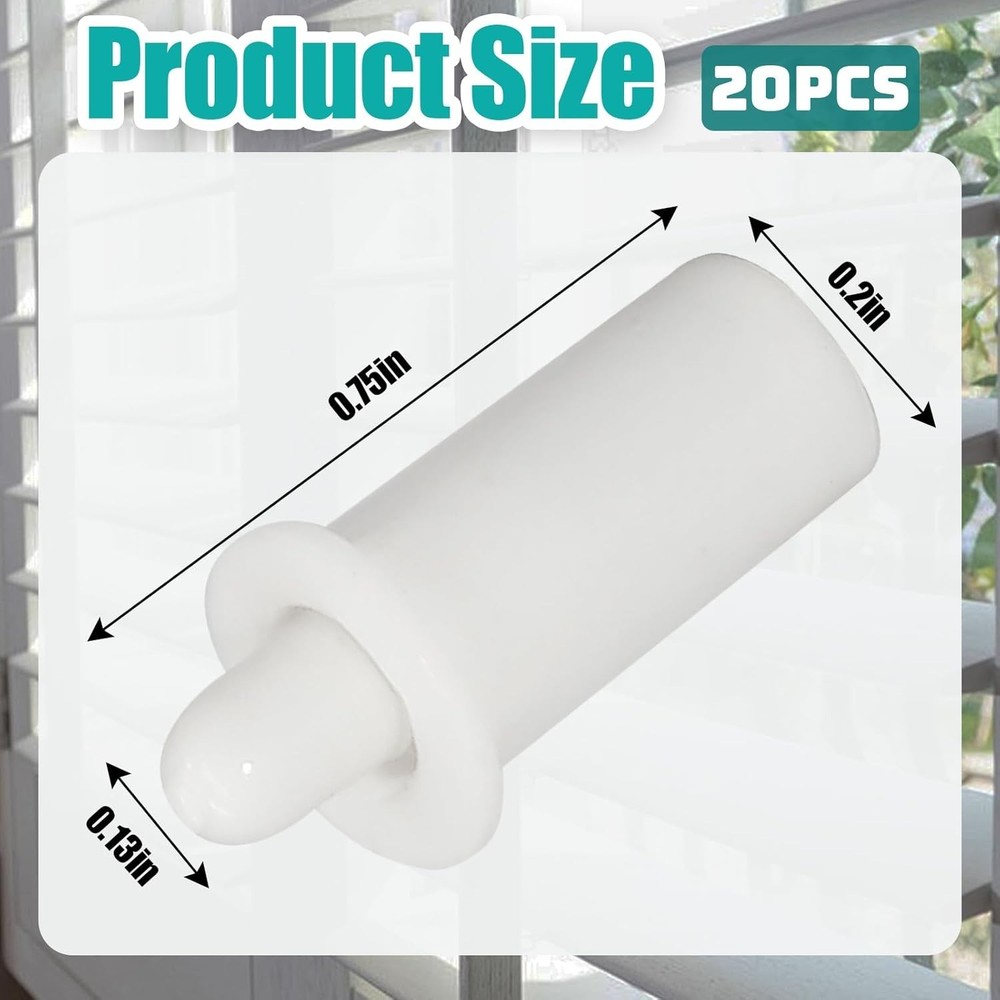 20PCS White Spring Loaded Shutter Repair Pins - Durable & Easy Installation