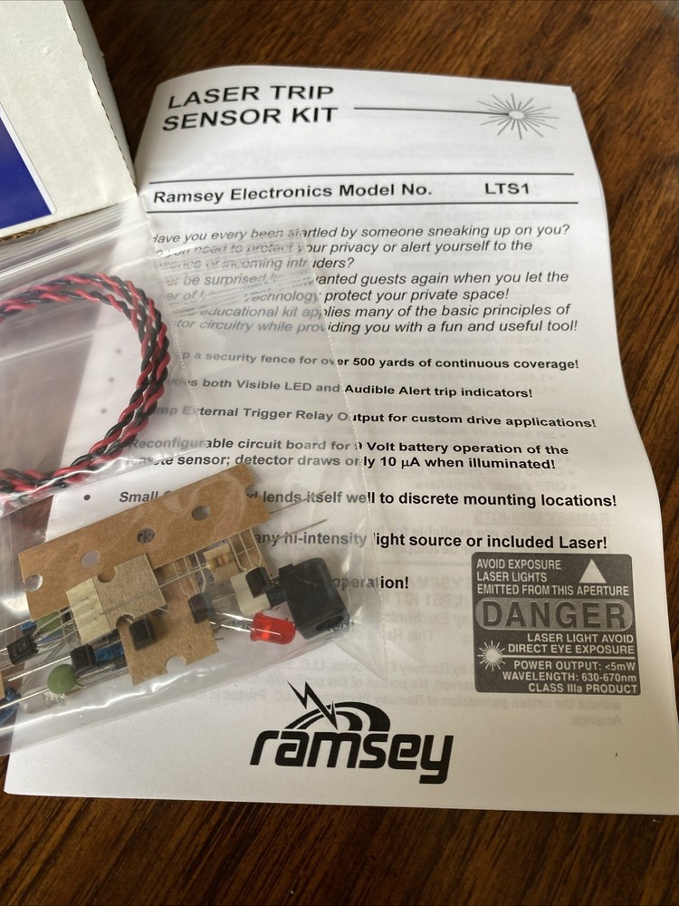 Vintage Ramsey Electronics LTS1 Laser Trip Sensor Kit New Old Stock