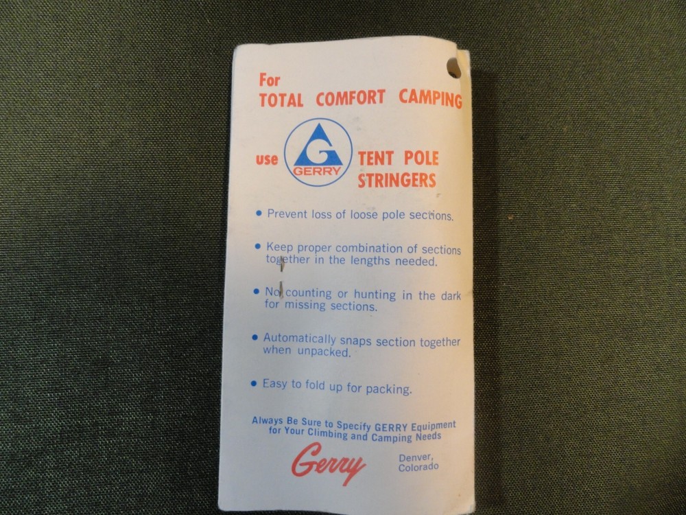 5 QTY PACKS REPLACEMENT EMERGENCY GERRY TENT POLE STRINGERS