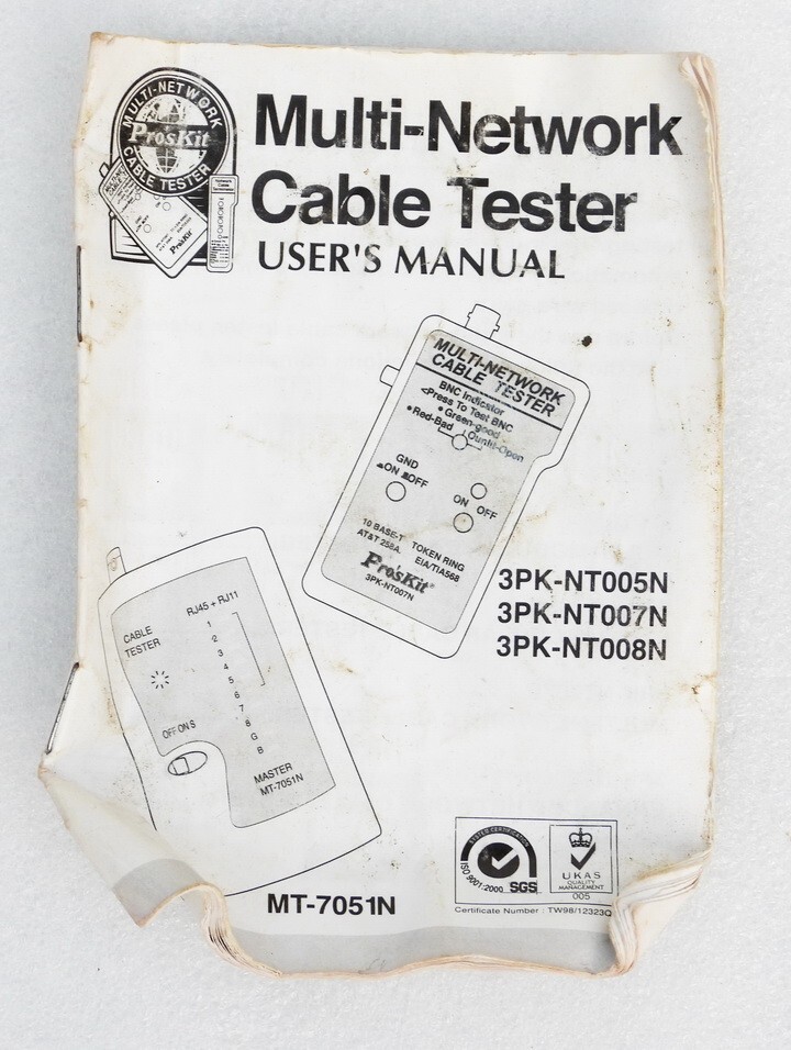 PROSKIT 3PK-NT007N MULTI NETWORK CABLE TESTER