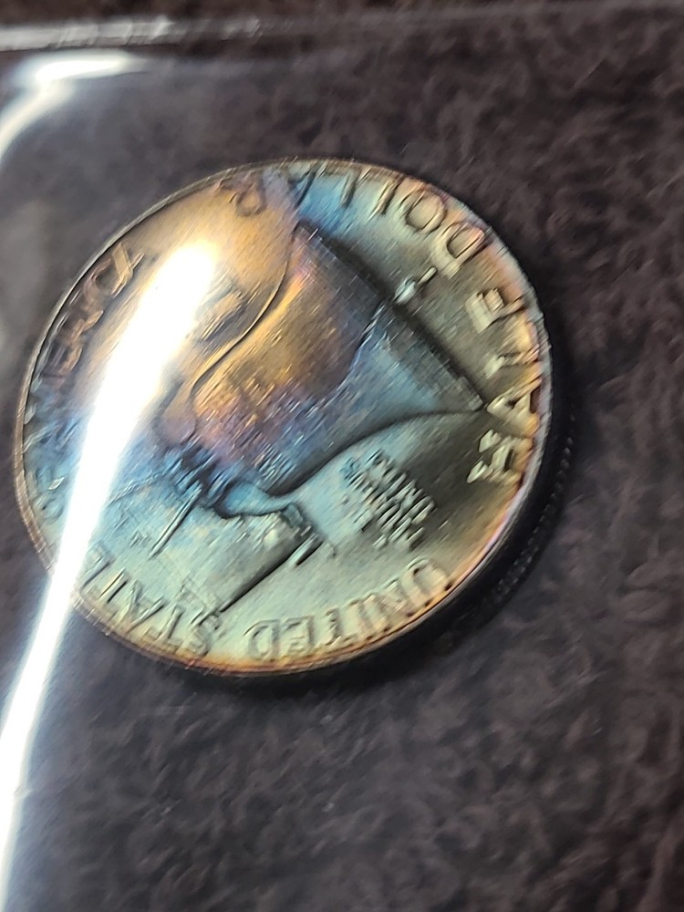 1963 franklin half dollar 🌈 Toned🌈