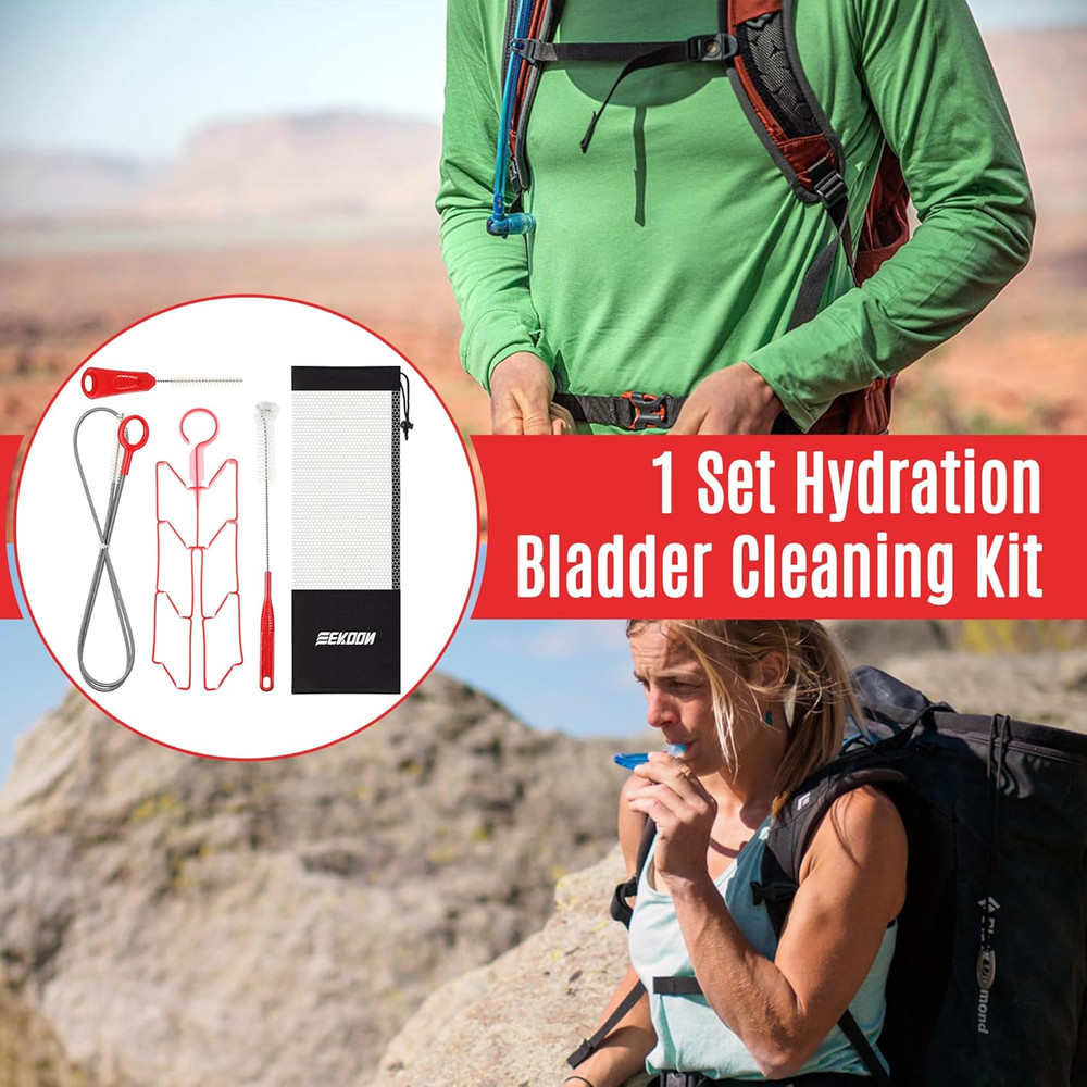 Reservoir Hydration Bladder Cleaning Kit, Water Bladders Cleaner Set Includes Br