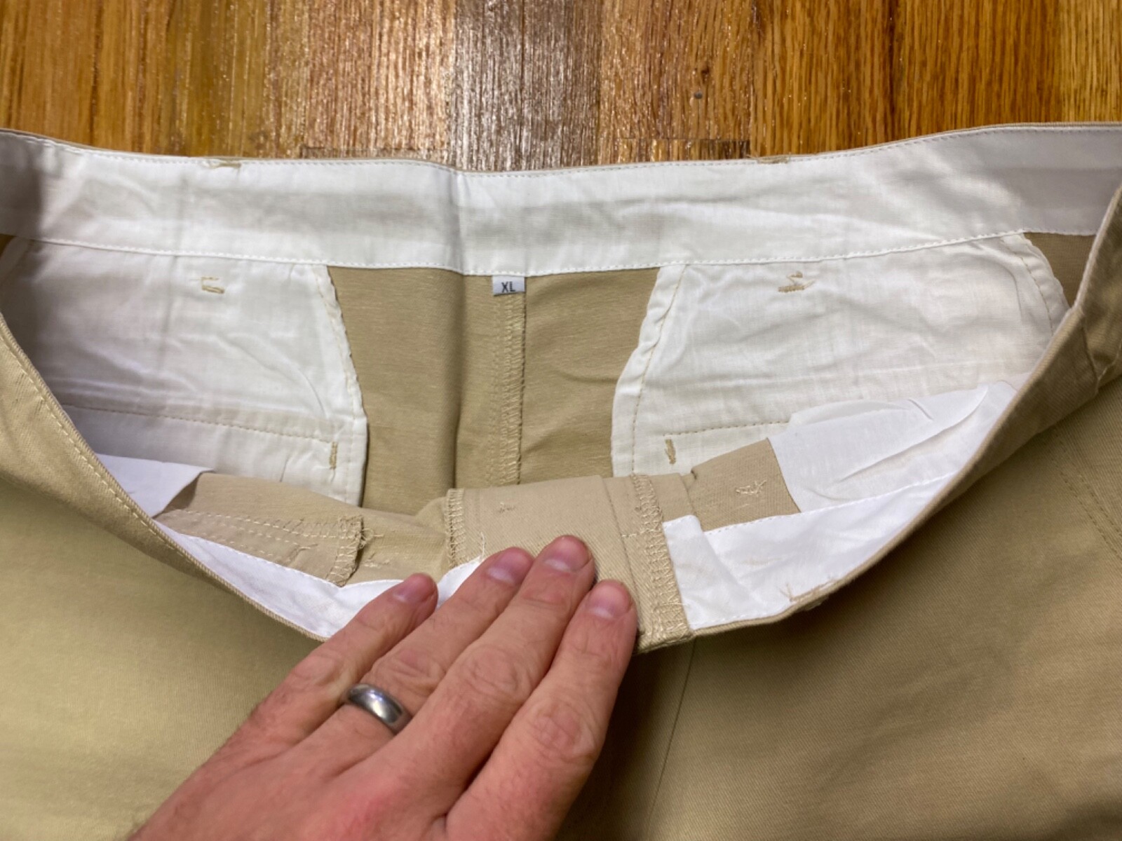 WWII US NAVY OFFICER NCO COMBAT "KHAKIS" SUMMER FIELD TROUSERS-SMALL 32 WAIST