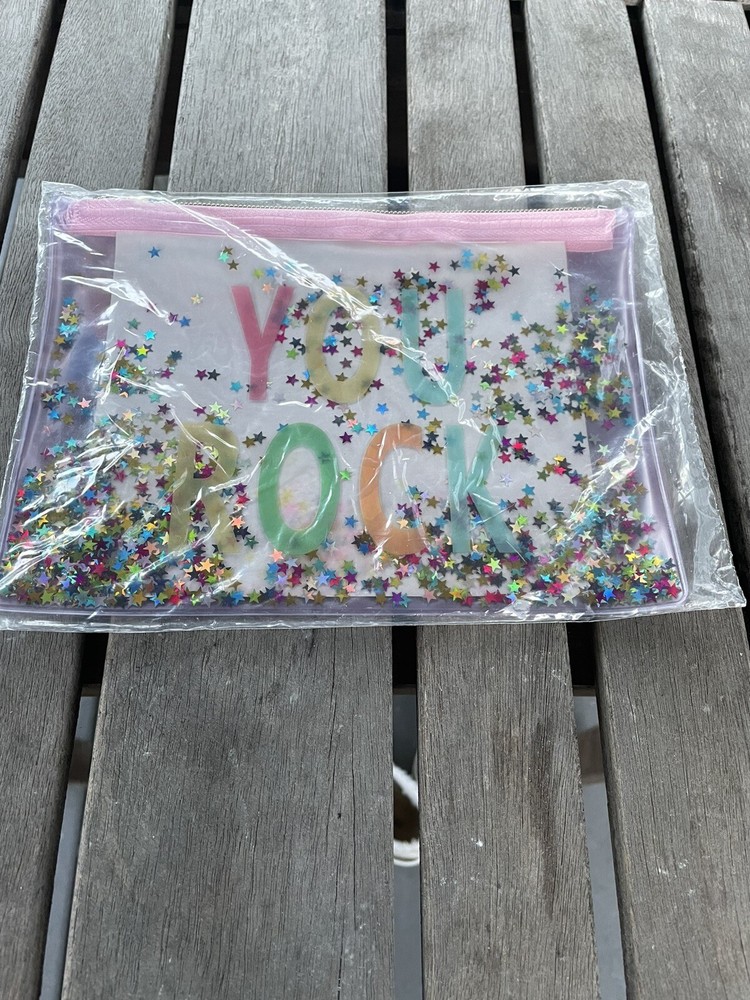 YOU ROCK CONFETTI PENCIL CASE