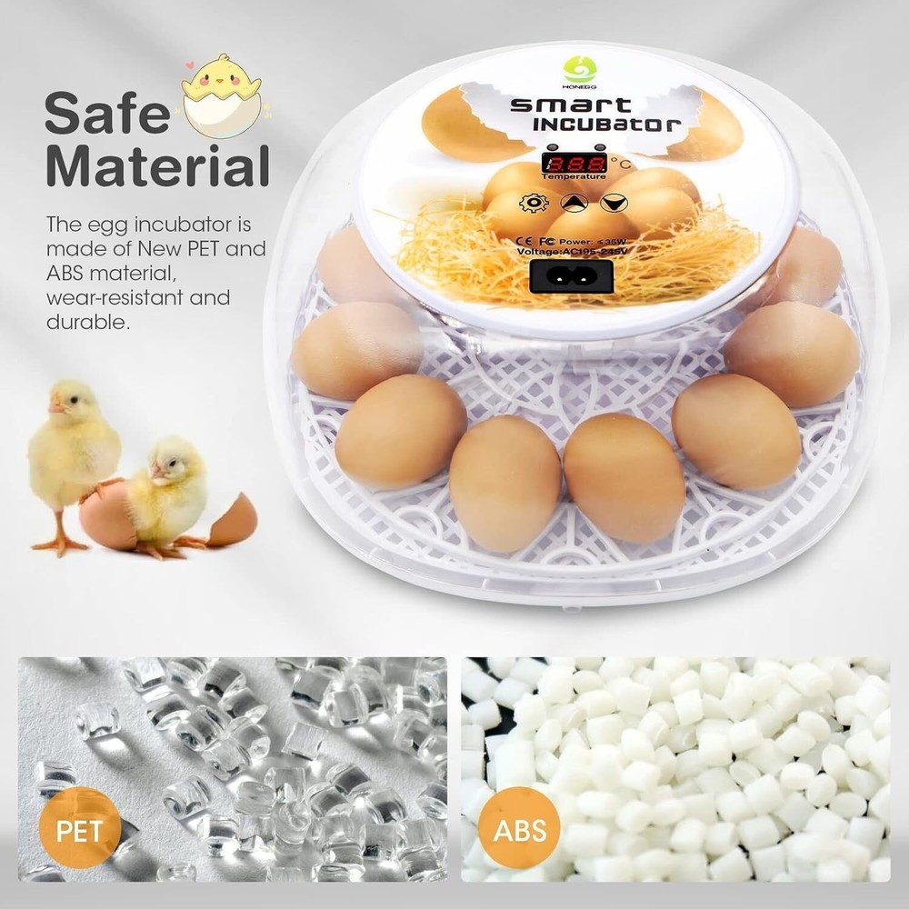 Incubators for Hatching Eggs 12 Egg Incubator with Automatic Egg Turning