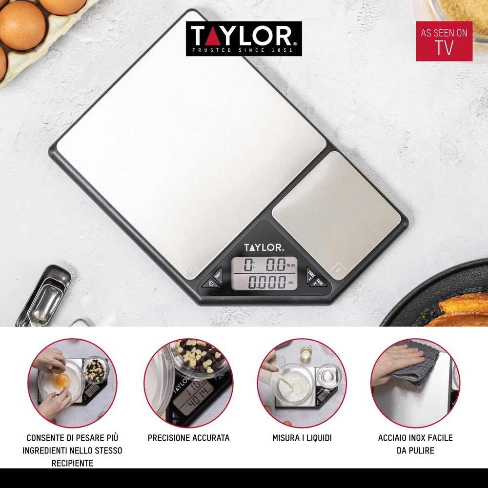 KitchenCraft Digital Kitchen Scale Dual Platform, Pro Professional Standard, ...