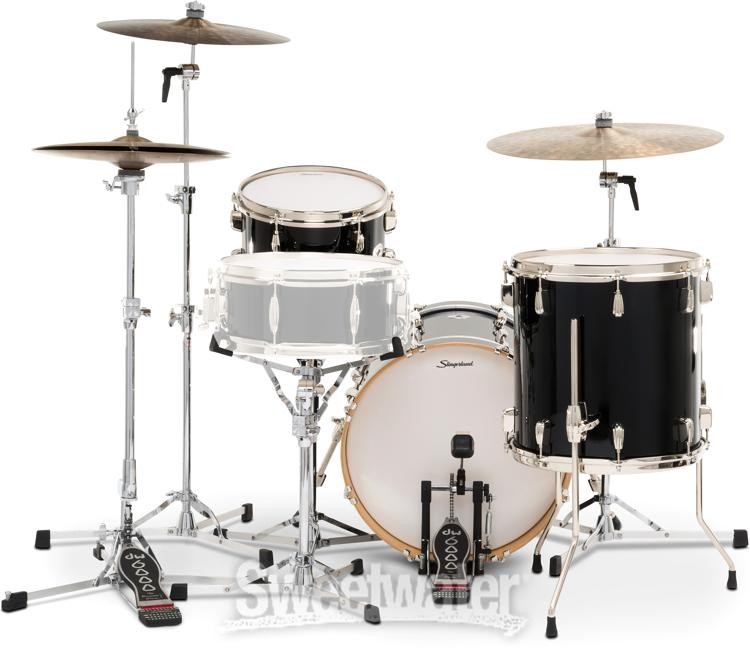 Slingerland Studio King 3-piece Shell Pack - Del Norte Black Lacquer