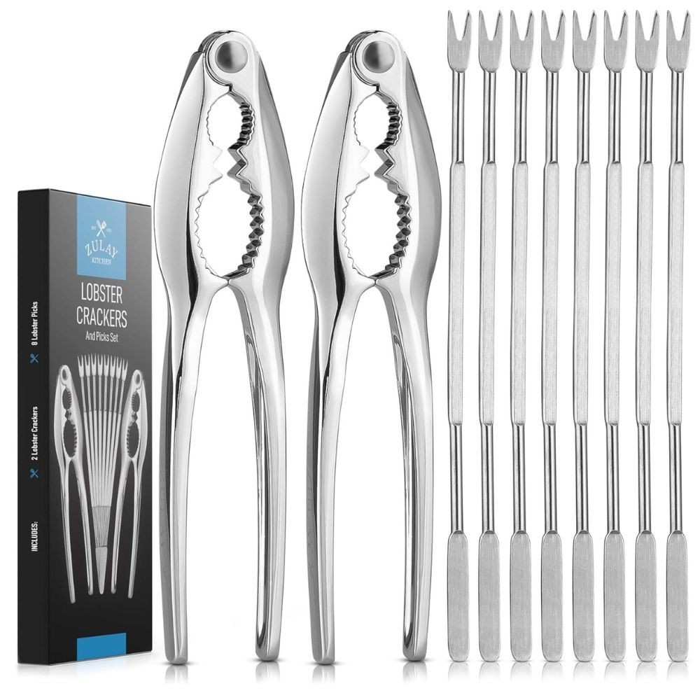 Zulay Kitchen 10-Piece Crab Crackers and Tools Set