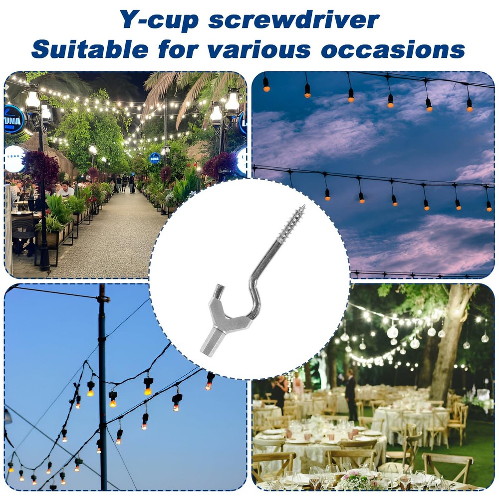 3pcs Y Shape Cup Hook Installer and Remover, Wing Nut Driver Bit, Mug Hooks, ...