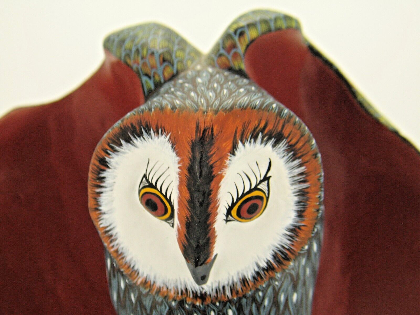 Oaxacan Wood Carving by Raul Ibanez "Owl on top of Tortoise" Mexican Folk Art