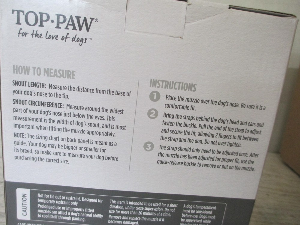 Top Paw Training Adjustable Dog/Canine Basket Muzzle ( X-LARGE)