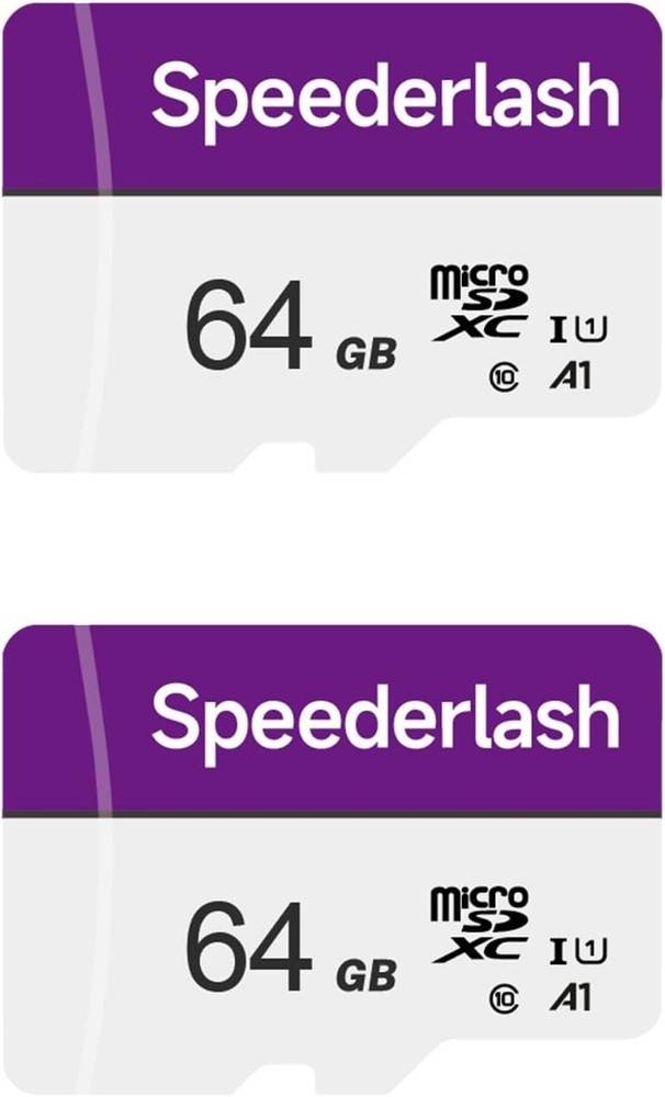 Micro SDXC Memory Card 64GB 2 Pack Speederlash Camera Plus TF Card with Adapter