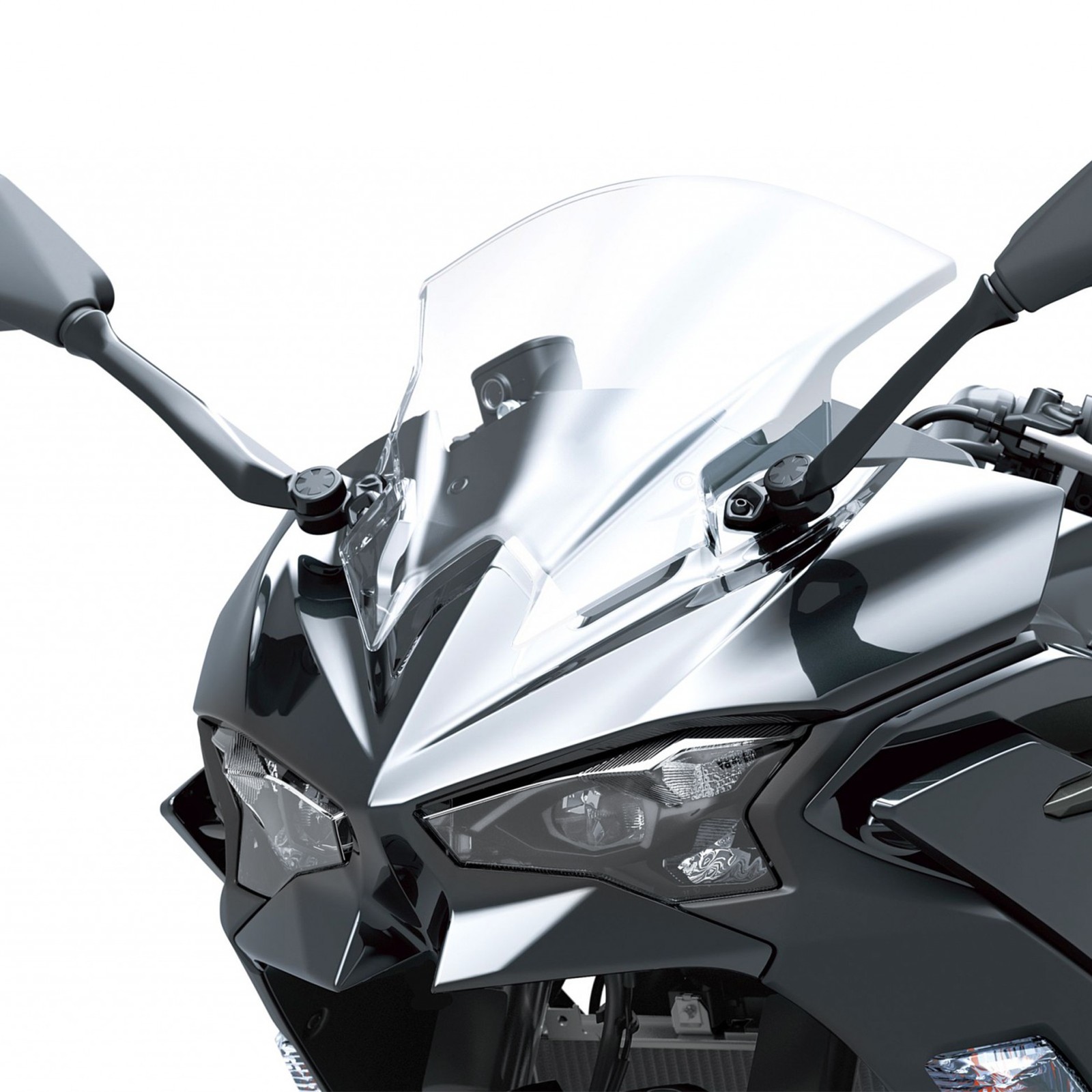 Front LED Headlight &Upper Fairing Stay Bracket Fit For Kawasaki Ninja 500 24-25