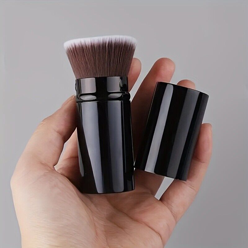 Pro Makeup Retractable Airbrush Kabuki Brush - Smooth Foundation Application for