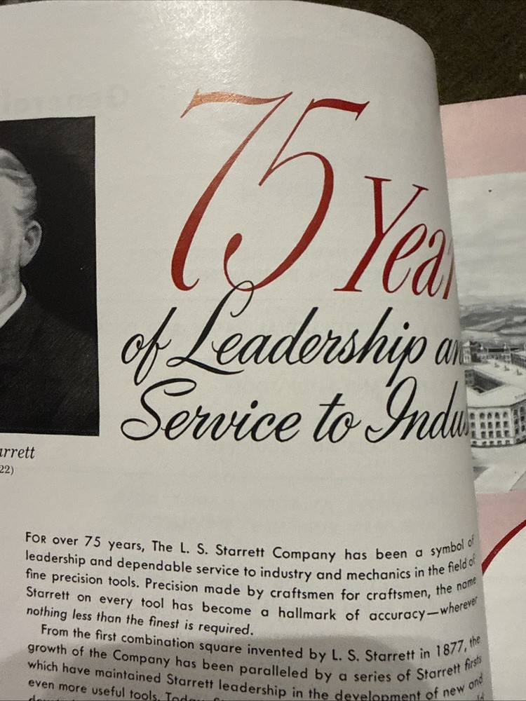Starrett Catalog 75th Anniversary 🇺🇸