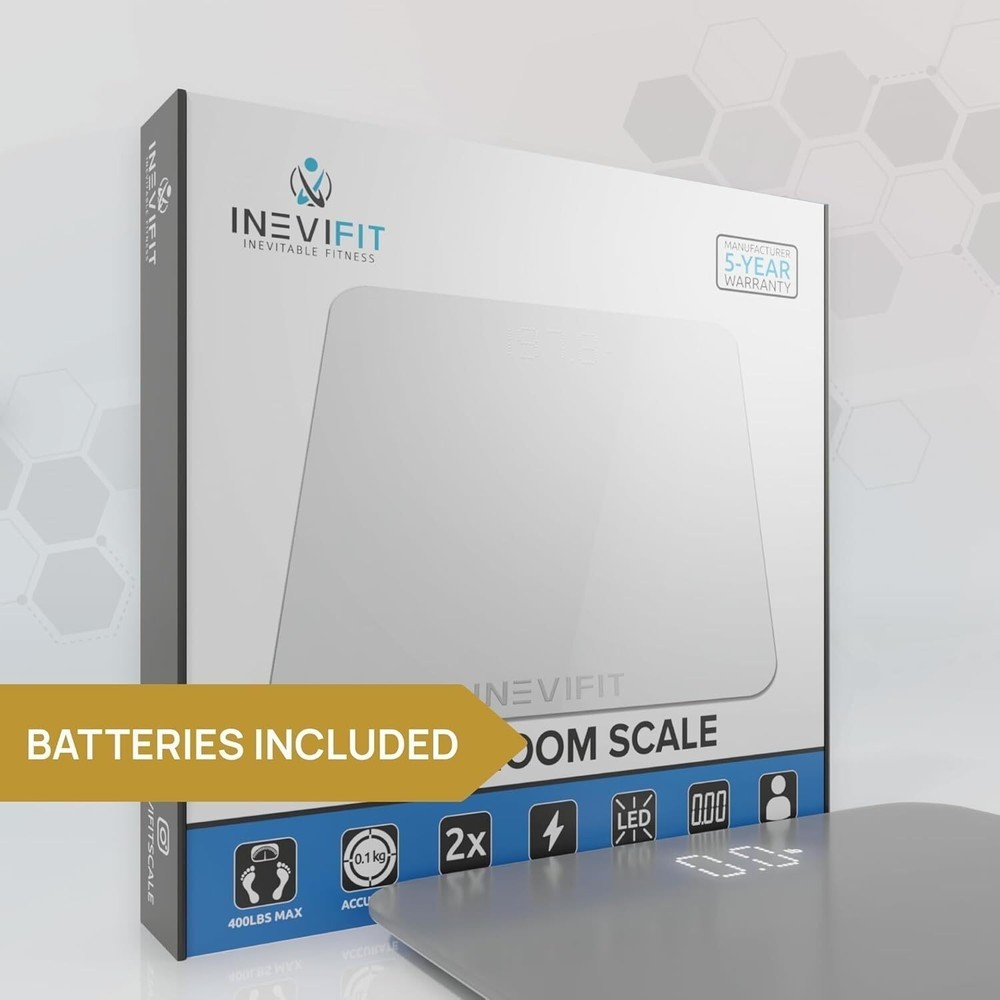 Bathroom Scale Highly Accurate Digital Bathroom Body Scale Includes Batteries
