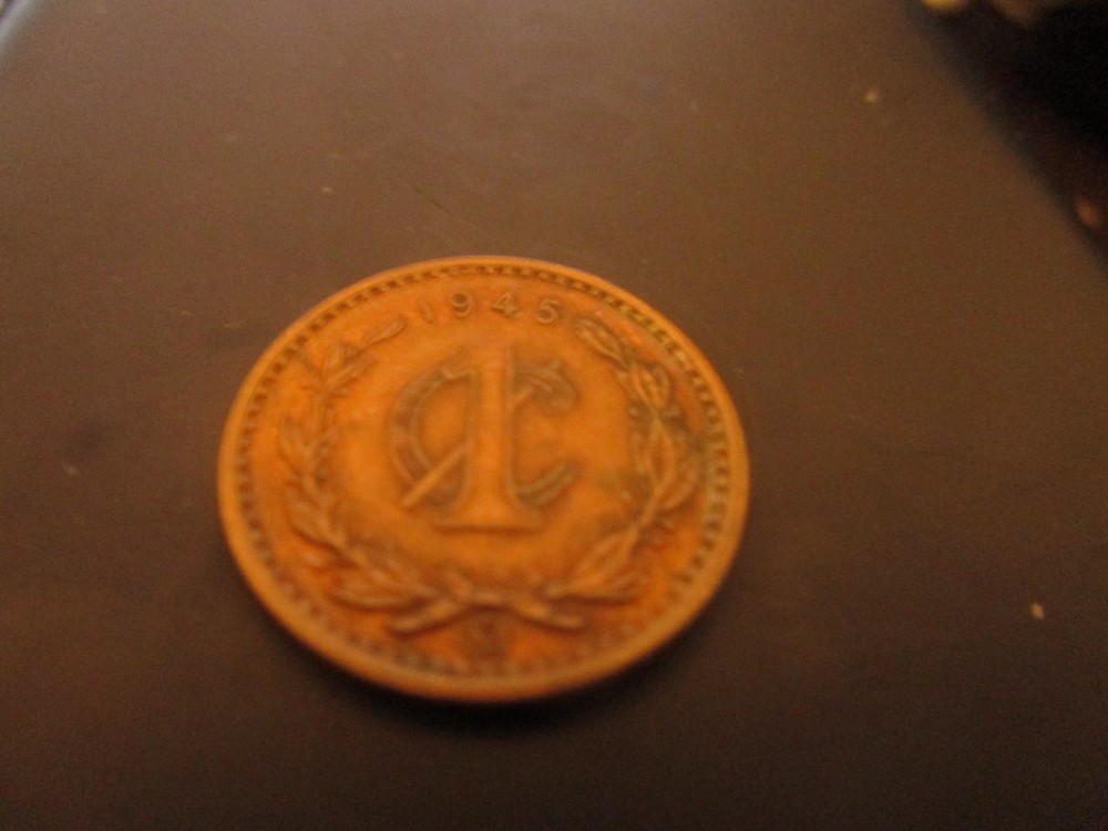 1945 MEXICO MEXICAN 1 CENTAVO-