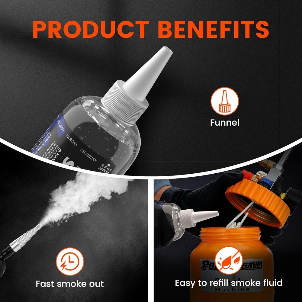 PowerScale Smoke Machine Liquid - 8.5oz(250ml) - Smoke Fluid Refill Solution for