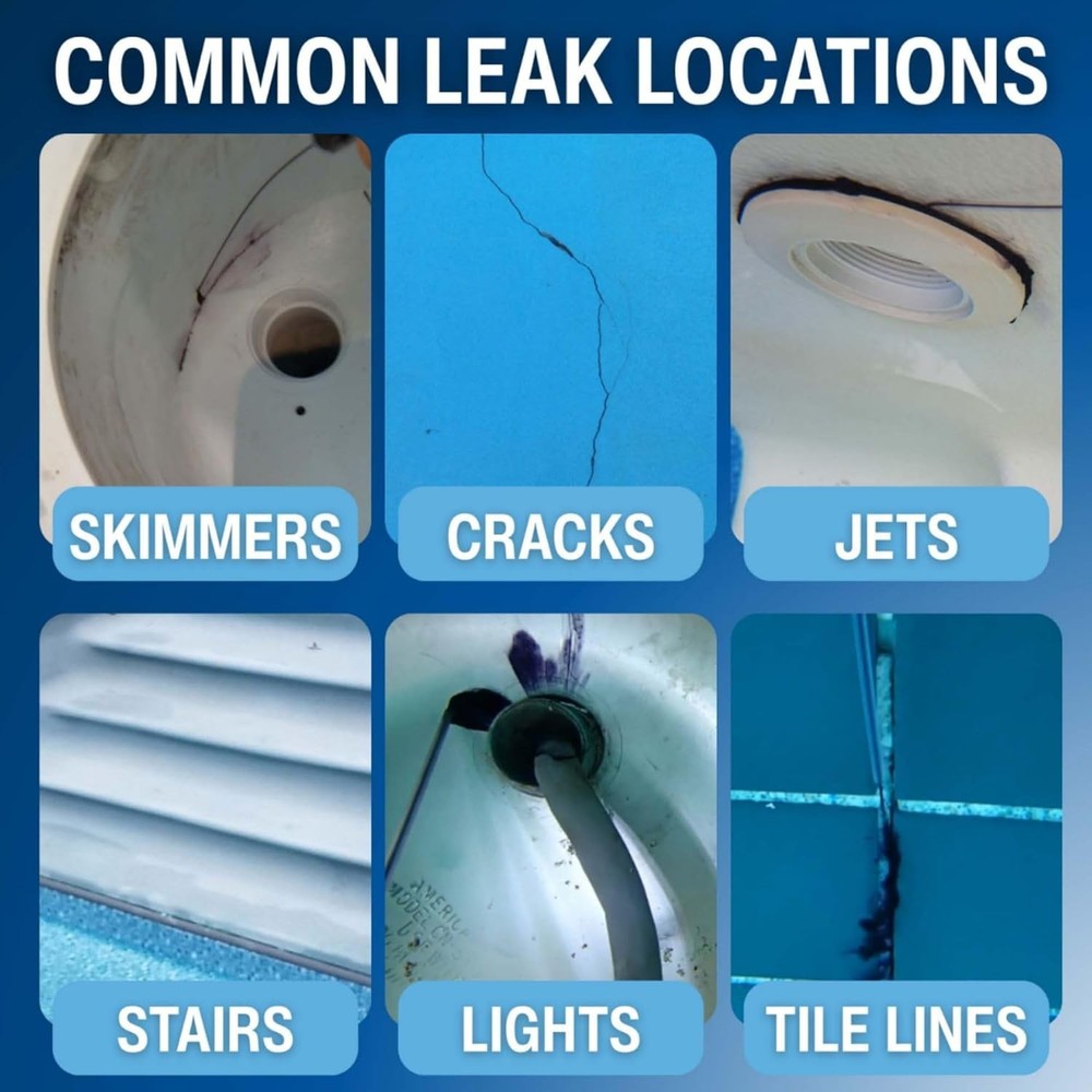 Leakmaster Pool Leak Detection Kit – 8 oz Blue Dye with 2 Count,