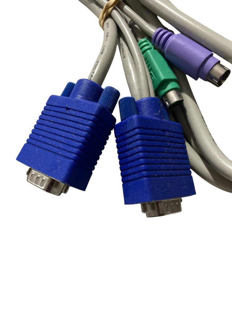 VGA PS/2 KVM Switch Cable VGA M/F + Keyboard Mouse PS2 Computer Cable
