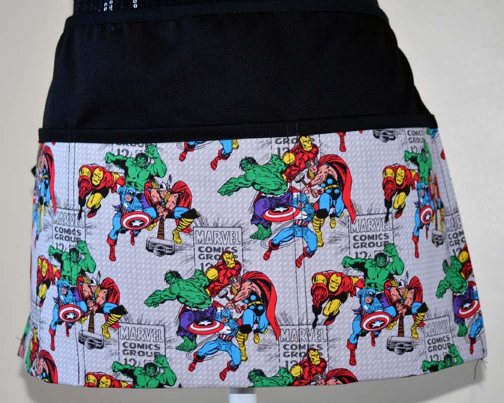 3 pocket waist aprons for servers assorted prints from solid to assorted prints
