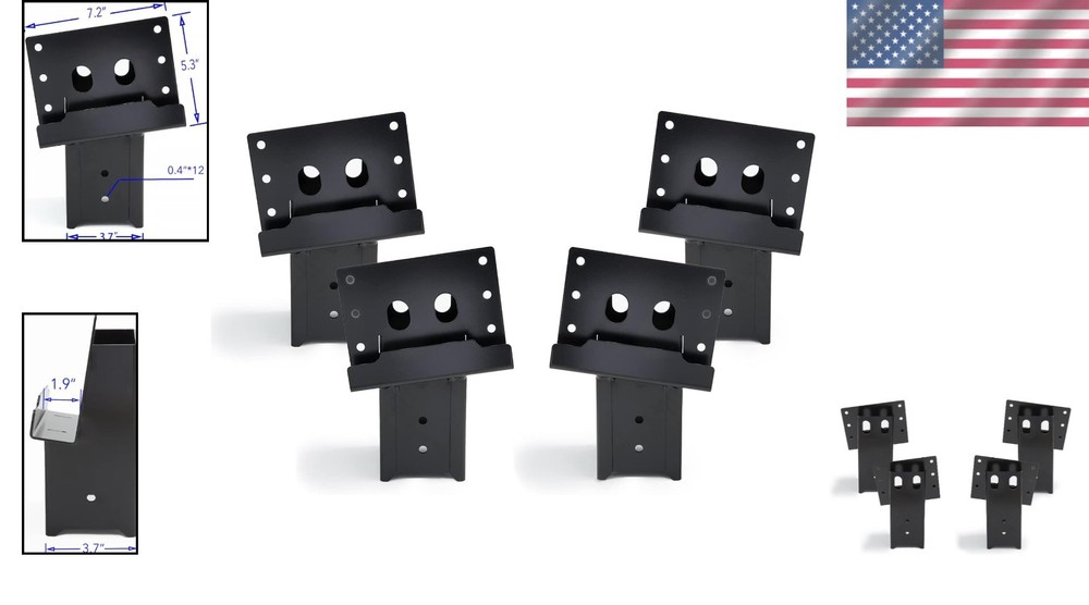 Heavy-Duty Black Brackets for Observation Decks