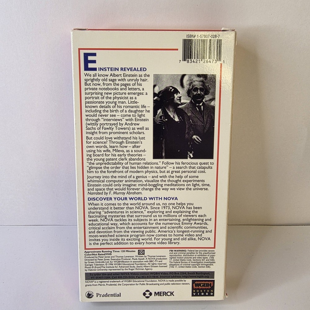 Nova - Einstein Revealed (VHS, 1998)
