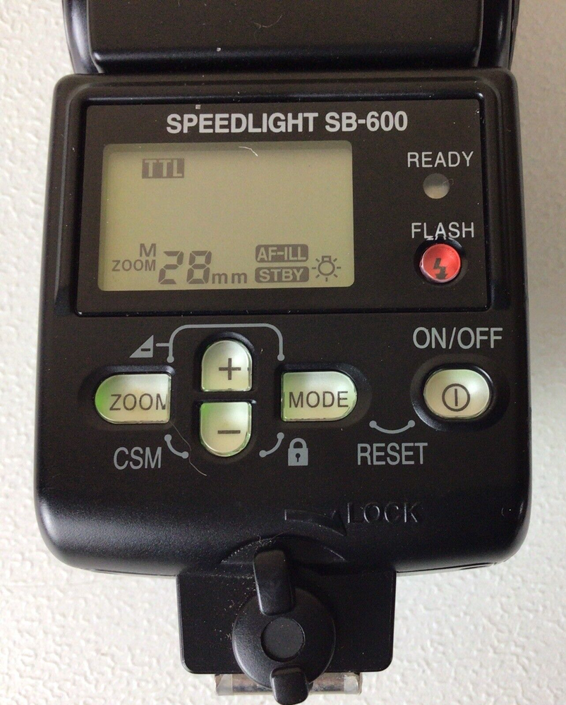 Nikon Speedlight SB-600 Shoe Mount Flash Tested Working