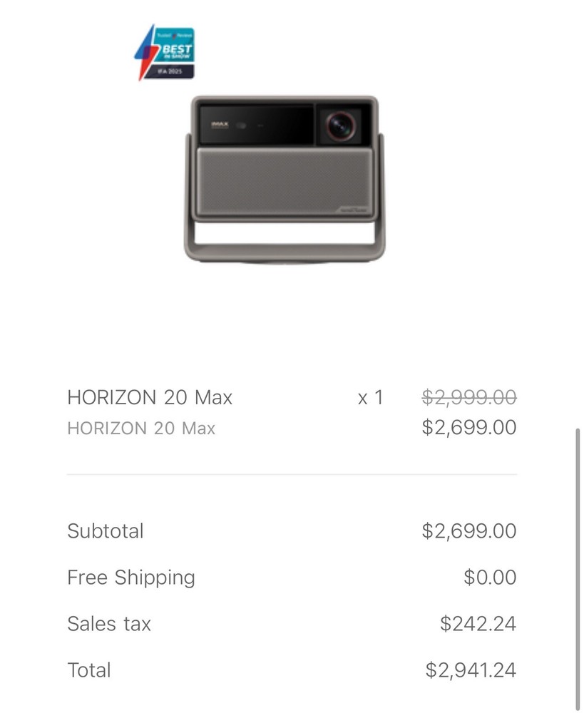 XGIMI Horizon 20 Max 4K Projector