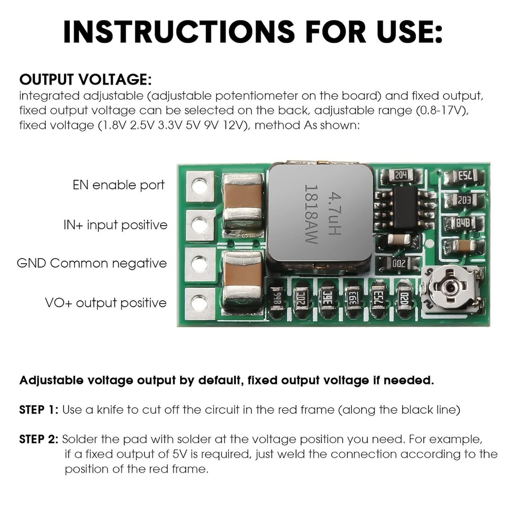 20 Mini DC Buck Converters - Adjustable 5V Voltage Regulator for Versatile Use