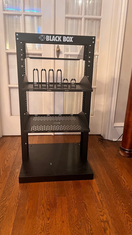 Black Box 19″ Freestanding Server Rack with Two Vented Shelves -Ready to Use