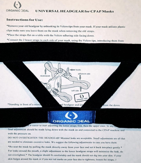 CPAP Headgear Strap for ResMed & Philips, Adjustable Replacement (No Clips)
