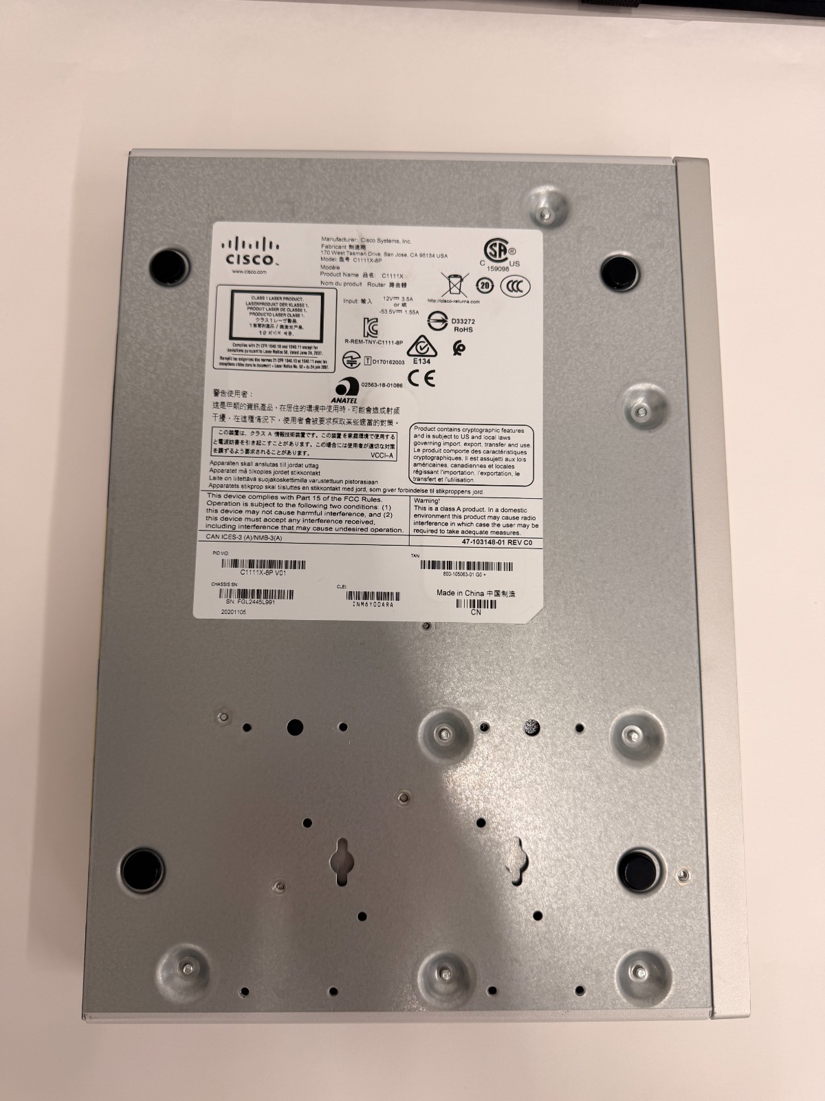 Cisco ISR C1111X-8P ISR 1100 8 Ports Gigabit Ethernet Integrated Services Router
