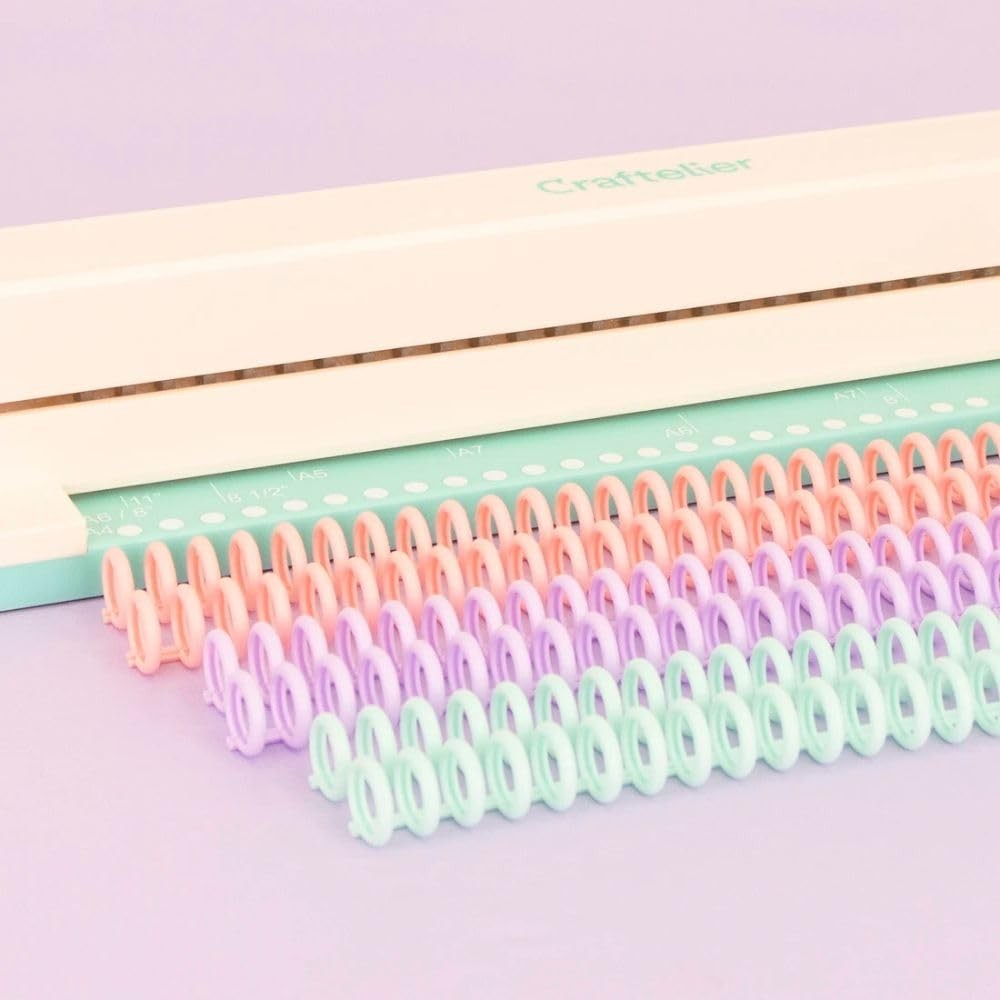 - Click Binding Spines 31 Pitch - Pastel Tones - Easy Zip Binding - Reusable,...
