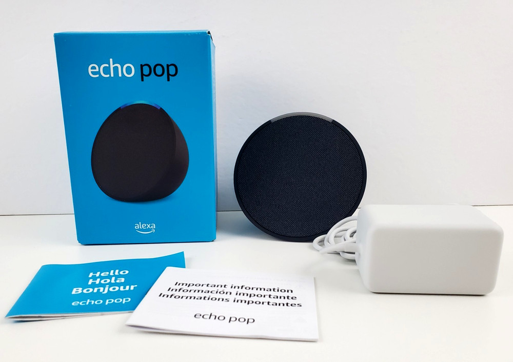 2023 Amazon Echo Pop Smart Speaker Bluetooth Black Model C2H4R9 New Electronics