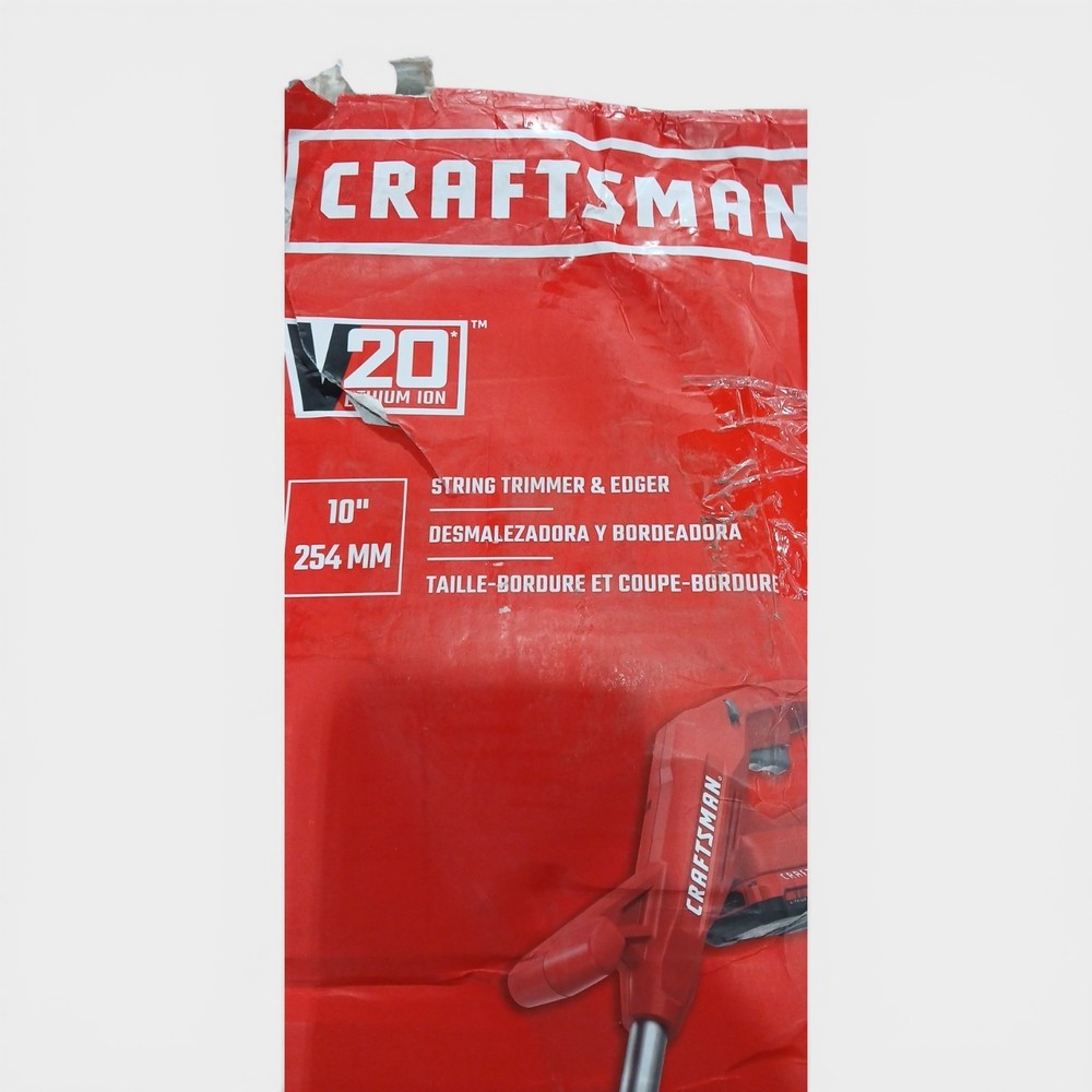 Craftsman V20 Cordless 10" String Trimmer & Edger Kit - Untested