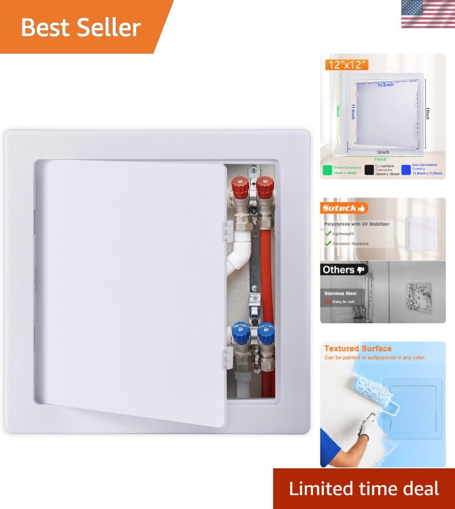 12x12 Inch Plastic Access Panel for Easy Utility Access - Durable & Versatile