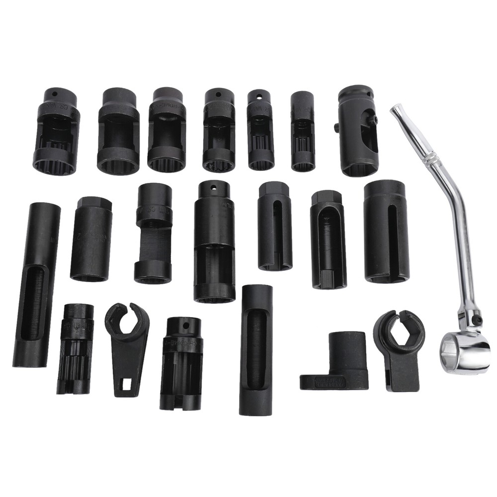 21 Piece O2 Sensor Socket Set Universal Oxygen Sensor Removal Install Tool Set